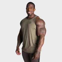 Essex Stripe Tank, Washed Green Melange