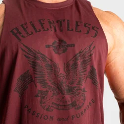 Relentless Cut Out Tank, Maroon