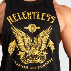 Relentless Cut Out Tank, Black/Yellow