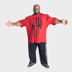 Skull Union Iron Tee, Chili Red