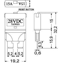 Automatsikring flatstikk,Leveres i 5pk