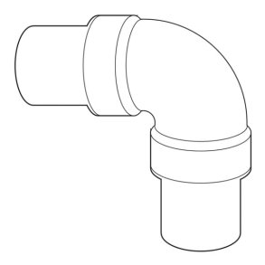 Dometic 90 vinkel for septikslange 38 mm
