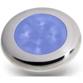 Hella LED Belysning Rund Krom m/Bltt Lys