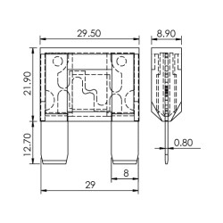 Maxi-Blade sikring 30A til 80A 