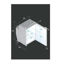 Vitrifrigo 51L Kjleskap Airlock, Sort front