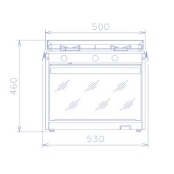 Techimpex Komfyr Mariner 3-bluss og grill 3 bluss