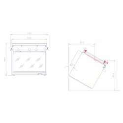 Techimpex Komfyr XL 2-bluss sort 