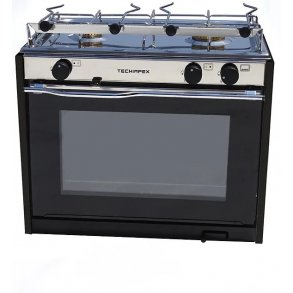 Techimpex Komfyr XL 2-bluss sort 