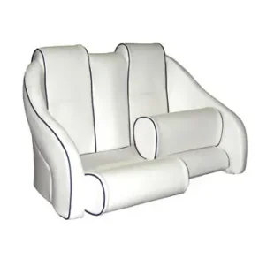 Bluesea Porto Sofa Twin 85 Im. Skinn Offwhite m/Bl Kjeder