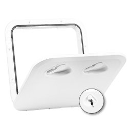 ABS-Luke 370x375mm Hvit u/Ls Kraftig. 