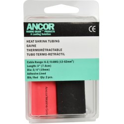 Ancor Krympeslange m/lim Sort/Rd 19mm 