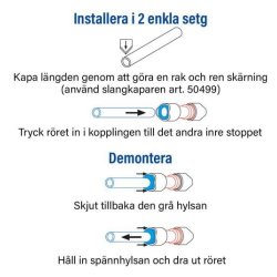 Whale Quick Connect 15mm Hun/Hun/Han T-kobling 2pk For trykkvann Passer 15mm rr Enkel montering / d