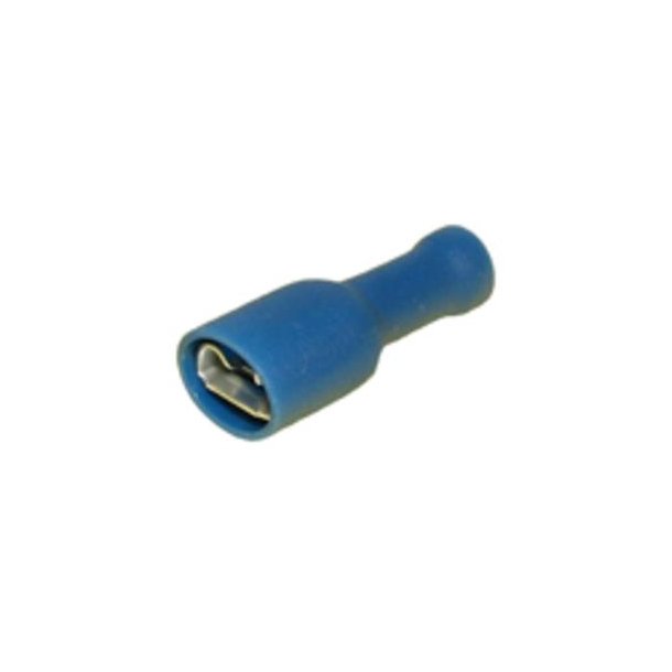 Kabelsko 5-pakning hykvalitets kabelsko Flatstift 6,3mm hun Isolert Bl