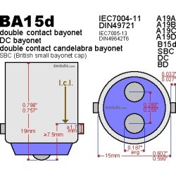 Megaled lysp�re BA15D navigasjon 18 LED