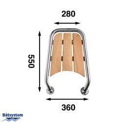 Btsystem Baugspyd 550mm m/kassettstige 2-trinn.