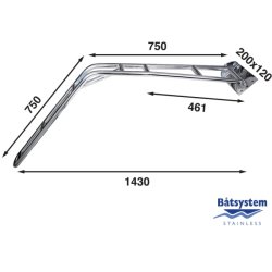 Btsystem Davit DV25 for rett akterspeil