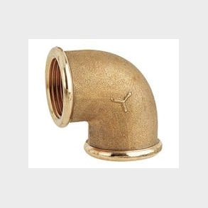 Bend Innv./Innv. 90Gr. Messing 90 graders bend Innvendige rrgjenger BSP