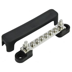 Bep Koplingsskinne 6Pkt m/Sort Deksel 