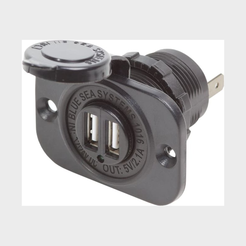 Blue Sea USB kontakt dobbel 12V