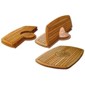 Bordplate Teak Circle 93 x 58 cm sammenleggbar