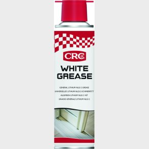 CRC White Grease (+PTFE) 250 ml Langvarig sm�ring Reduserer friksjon og slitasje Korrosjonsbeskytten