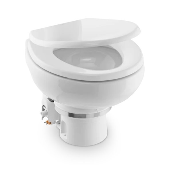 Dometic Toalett 24V MF 7120 for Ferskvann 24V med kvern 360 grader rotasjon p base Ferskvannsspylin