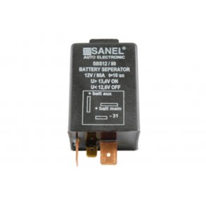 Rel, spenningstyrt, 12V,Rele spenningsstyrt 80 amp