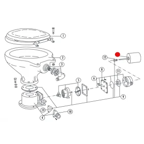 Elektrisk Motor til Matromarine Toalett 24V 