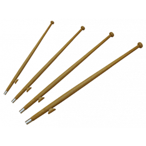 Flaggstang Teak  25 mm Lengder 60/75/90/120 cm Toppkule med hull for line