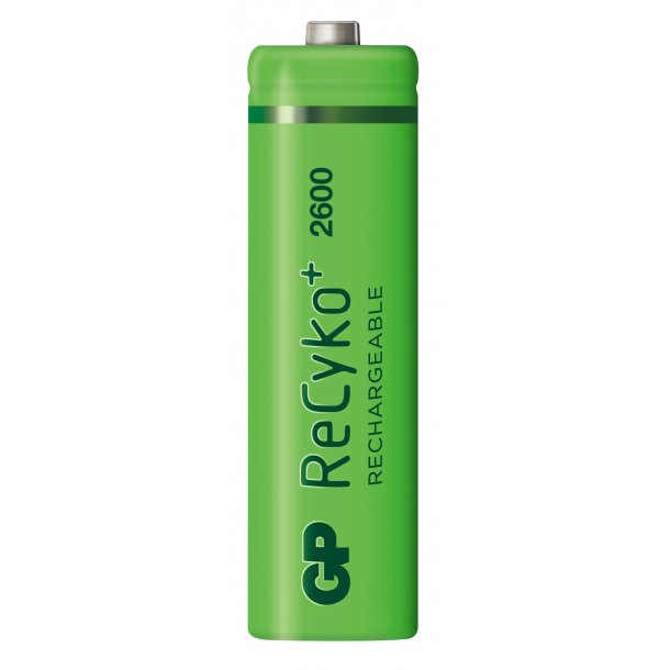 GP ReCyko AA-batteri, 2600 mAh, 270AAHCE, 4-pk
