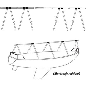 Dekkstativ i aluminium m/bag