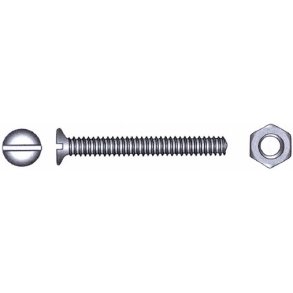 Maskinskrue m/mutter A4 DIN 963/934