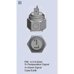  KUS Vanntemperaturgiver M18x1,5 95gr m/alarm 1-Pol