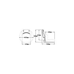 B�tstol M52S, m�rkebl�/lysegr�