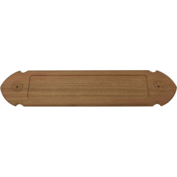 Navneskilt fra Roca i flott teak.