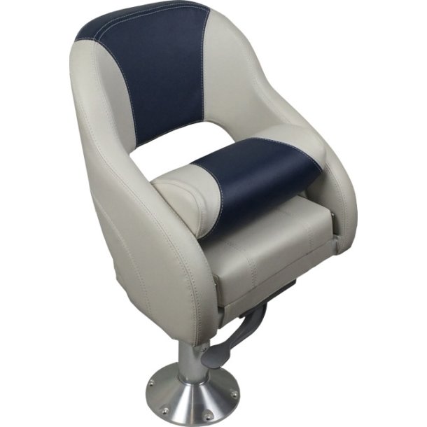 B�tstol BJR52 flip-up, lysegr� og m�rkebl�