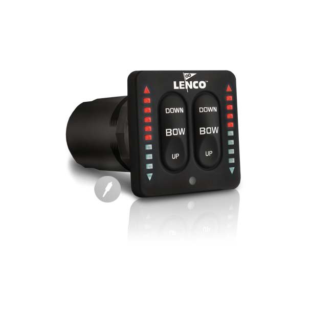Lenco Tactile bryterpanel med indikator og elektronikk Integrert elektronikk og LED-indikatorer Vann