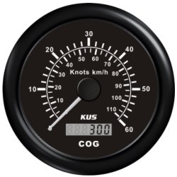 KUS Fartsmler 0-60 knop m/digital COG 85mm 