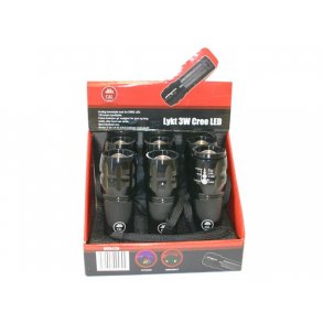 Lykt 3W Cree LED med focus, display