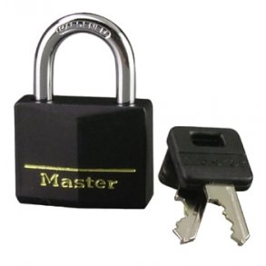Masterlock Hengels 50mm Sort Alu. 21mm byle