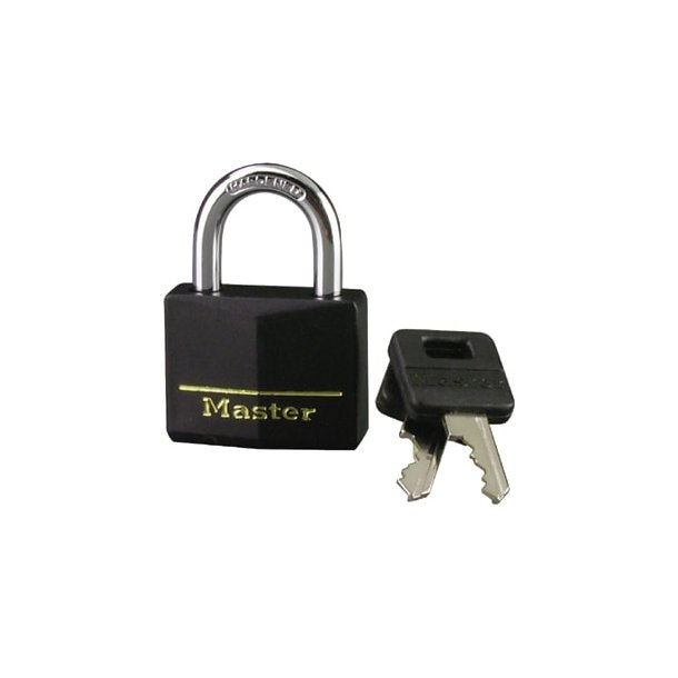 Masterlock Hengels 50mm Sort Alu. 21mm byle