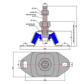 Motorlabb Type S3-45 Galvanisert m/Bolt M20