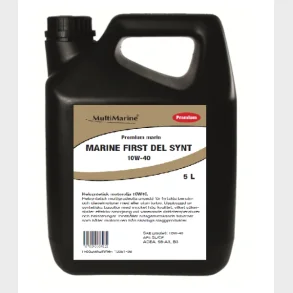 Multimarine Marine First helsyntetisk, 10W-40 5L Syntetisk SAE 10W-40 API SL/CF ACEA 98-A3 / B3