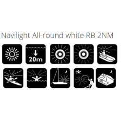 Navi Light 360 grader m/RailBlaza feste