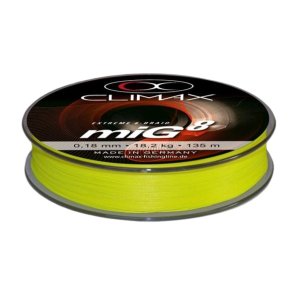 Climax miG 8 Multifilament 135m 0,18 Gul 0,18mm 18,2kg