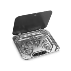 Dometic PI8063M2 trebrenner gasskomfyr med glasslokk