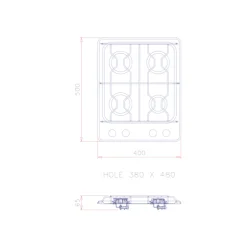 Techimpex seafarer 4 innebygd gasskomfyr 4 brenner.