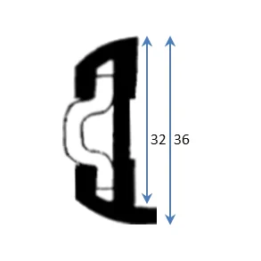 PVC Fenderlist B1582B Sort 15m