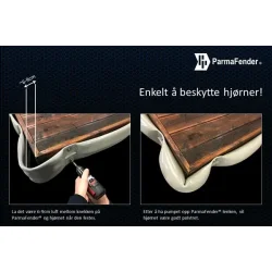 Parma Bryggefender Medium 75 mm - 50cm Sort