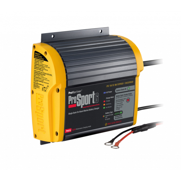 ProSport 12V - 6 amp batterilader for 1 batteribank